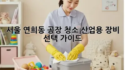 서울 연희동 공장 청소: 산업용 장비 선택 가이드